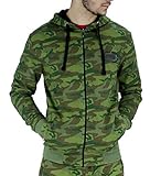 Ecko - Felpa da uomo in pile, camouflage Verde mimetico. XL