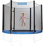 Monzana® Rete di Protezione Trampolino Ø183 244 305 366 427 cm 6-8 Pali Rete Tappeto Elastico Rete di Ricambio Trampolini