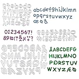 3 Set Fustelle Metallo Alfabeto Stampi Lettere Taglio Numero Cutting Dies Decorazione Fai da Te per Scrapbooking Album Mestiere Biglietti d’invito Goffratura