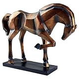 Hansmeier scultura di cavallo - figura statuetta decorativa - misure 47 x 35 x 13 cm - Stile raffinato ed elegante - moderna opera d arte artigiana