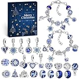 WEVOL Calendario Avvento Gioielli 2024 Bambina Donna, Calendario Avvento Bracciale Bambini Kinder Fai da Te, Calendario Dell Avvento Braccialetti Regalini Sorprese Regalo di Natale per Ragazza Donna