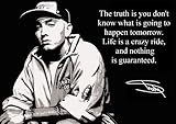 Poster con citazione motivazionale firmata da Eminem, Slim Shady (1)