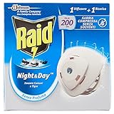 Raid Night & Day Zanzare Comuni E Tigre 1 Diffusore + 1 Ricarica