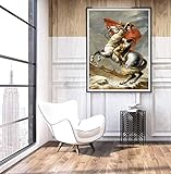 Arte della parete su tela Classica Napoleone Bonaparte Ritratto Cavallo Pittura A Olio Su Tela Poster Stampe Immagine Soggiorno Home Office Decorazione Senza cornice
