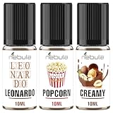 NEBULA | KIT 3 Aromi Cremosi da 10ml | Aroma Concentrato Creamy, Leonardo, PopCorn Caramel | Cioccolato Cocco Nocciola Caramello Popcorn MADE IN ITALY