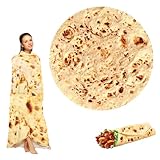 Waldspring 150 * 150 cm Coperta Tortilla In Flanella, Coperta Tortilla Burrito Adatta per Bambini, Famiglia, Animali Domestici, Regalo, Morbida e Comoda da Tenere Al Caldo