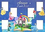 Tableau battesimo principesse disney - tableau comunione bimba