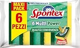 Spontex Spugna Anti Grasso Multi Power, 6 pezzi