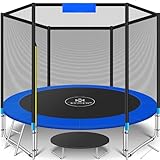 KESSER® Trampolino | Certificato TÜV SÜD GS | Set completo con rete di sicurezza, scaletta, copertura del bordo e accessori | Trampolino per bambini Trampolino da giardino, 150 kg