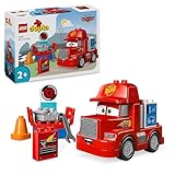 LEGO DUPLO Disney e Pixar Mack al Circuito, Giochi per Bambini e Bambine da 2 Anni con Camion Giocattolo Rosso da Costruire, Veicolo Autocarro Personaggio del Film, Regalo di Compleanno 10417