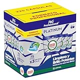 Fairy Professional Platinum Caps per Lavastoviglie, 75 x 3 Lavaggi, Pulizia Potente e Brillantezza Anche per Sfide Su Grasso Ostinato, Conforme HACCP