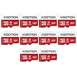 KOOTION 10 Pezzi Scheda Micro SD 16GB Classe 10 Memoria Micro SD 16 Giga MicroSDHC 16G Memory SD Card(A1 e U1) TF Card Alta Velocità Fino a 100 MB/s, per Telefono, Videocamera, Switch, Gopro, Tablet