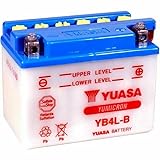 Batteria YUASA YB4L-B Compatibile Con Mbk Cw Booster Spirit - 50 Cc - 1996-1998 Moto Scooter Specifica Acido Non Incluso