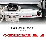 4R Quattroerre.it Stripes Strisce Adesive per Cruscotto Fiat 500 Abarth