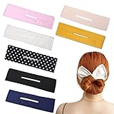 NITAIUN 7 Pezzi Fasce per Capelli Deft Hair Bun Piece Multicolore Magic Cloth Clip Satin Twist Maker Hairstyle Tool French Easy, Accessori per Capelli (Multicolore)