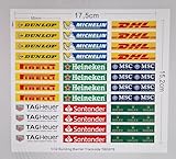 Generico 1/32 Slot Car F1 Track Stickers x Barrier Guard Rail Side Fence Trackside TBD878