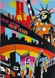 KUSTOM ART Poster Decorativo da Parete Pop Art Città di New York Stampa Artistica su Carta Patinata 42x30 cm Senza Cornice