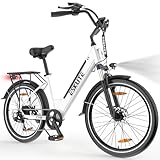 ESKUTE C100 Bici Elettrica, 26 Pollici Bicicletta Elettrica, Motore 250W, Batteria Rimovibile 36V/10,4Ah, Velocità Massima di 25 km/h, 7 Velocità, Display LCD, E-bike per Adulti