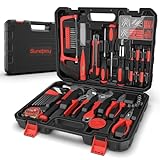 Cassetta Attrezzi Completa 148-PCS Set Attrezzi Lavoro - Fai da te Meccanica Strumenti - Valigia Utensili Portatile Sundpey con Cacciaviti Cricchetto Pinze Riparazioni Quotidiane Casa Ufficio Rosso