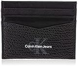 Calvin Klein Jeans Cartella Mono Texture 6cc,Uomo, Black, One Size