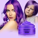 COLAYERIST Viola Gel Colorato per Capelli Uomo e Donna Lavabile, Colore Temporaneo Capelli per Bambini, Colore Capelli Temporaneo, Crema Colorata Capelli per Feste o Cosplay