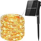 Luci Solari Esterno, 26m 240 LED 8 Modalità Impermeabile IP65, Catena Luminosa Per Festa, Matrimonio, Giardino, Natale, Patio Luci Decorative