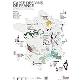 The Wine Galaxy - Idea regalo: Mappa stampata dei vini della Francia e delle regioni viticole, formato standard 50 x 70 cm, poster da parete sul vino francese e mappa dei vigneti