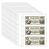 20 fogli di pagine di monete per la raccolta di carta moneta - 3 buste di buste per monete per la raccolta di pagine di album per coupon di banconote in carta moneta IN02020