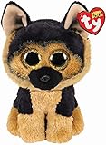 TY - Peluche - Beanie Boos - Cane Pastore Tedesco -Spirit - Marrone e Nero - Occhioni Oro glitter - Il peluche con gli occhi grandi scintillanti - 28 Cm - 36473