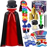 Heyzeibo Giochi di Magia, Kit di Magia con Istruzioni per Ogni Trucco per Bambini di 6 7 8 9 10 11 12 Anni, Costume da Mago per Giocare per Finta, Ragazzi e Ragazze