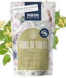 Tè di Fiori di Tiglio Monte Nativo 200g - 100% puro, naturale tiglio tisana - Tè alle erbe aromatico e delizioso - Tisana tiglio perfetto per decorazioni di dolci - Tonificante e Dissetante