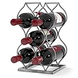 will s Tabletop Wine rack - Imperial Trellis (5 Bottle, Silver) – Freestanding countertop wine rack and wine bottle storage, perfect wine gifts and accessories for wine lovers, no assembly required