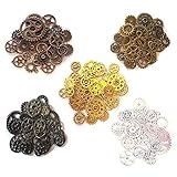 Awtlife 300 Grammi Assortiti Vintage Antique Steampunk Gears Charms Watch Cog Wheel Set 5 Colori