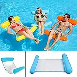 Sinwind Letto Galleggiante, Amaca Gonfiabile 4 in 1 Acqua Estate Nuoto Sedia a Sdraio per Adulti e Bambini (Blu)