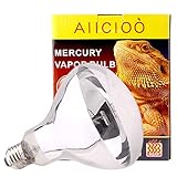 AIICIOO UVA UVB Lampada Riscaldante per Rettili Promuovi Synthesis D3 per Tartaruga/Camaleonte/Serpente/Pulcino E27 220-240V (100W)