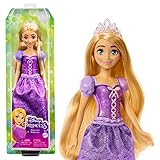 Mattel Disney Princess - Rapunzel bambola vestita alla moda con capi e accessori scintillanti ispirati al film, giocattolo per bambini, 3+ Anni, HLW03