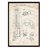 Nacnic Poster sfigmomanometro brevetto. Foglio con il vecchio brevetto di disegno in formato A3 e vintage sfondo