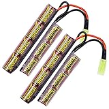 melasta 8.4V 1600mAh NiMH Airsoft Batteria Butterfly Nunchuck Batteria con Mini Tamiya Connettore, Fucile Softair, Pistole Softair per Fucile Carabina ad Aria Compressa Airsoft, 2 PCS