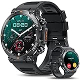 AVUMDA Orologio Smartwatch Uomo,1.39" Militari Smart Watch con Chiamate,Orologio Fitness Tracker con Contapassi Cardiofrequenzimetro,Lettore Musicale,128 Modalità Sport,Orologio Sportivo Uomo