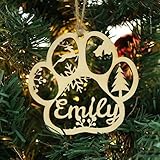 Pallina di Natale personalizzata, palla ornamentale in legno con nome, ornamenti in legno per albero di Natale (XF8, 1 pezzi)