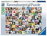 Ravensburger Puzzle Animali, 99 gatti, Puzzle 1500 pezzi, Relax, Puzzles da Adulti, Dimensione: 80x60 cm, Stampa di alta qualità, Animali, Cuccioli, Collage