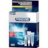 Rapid White - Kit Sbiancante Denti con Dentrifricio, per Uno Sbiancamento Fino a 7 Toni, Senza Perossido, Rimuove Macchie Profonde, con Mascherina Morbida, Gusto Menta, Clinicamente Testato