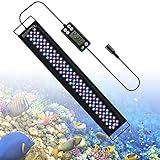 LED Lampada LED Acquario con Timer, 26W 1662 Lumen LED Acquario con Luce a Spettro Completo Regolabili per 75-80cm Piante Acquatiche Acquario