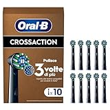 Oral-B Cross Action Testine Spazzolino Elettrico, Confezione da 10 Testine di Ricambio, Setole Angolate che si Adattano a ogni Dente per una Pulizia Profonda, Adatto alla Buca delle Lettere