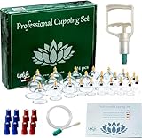 Uplife Set Coppettazione con 24 Coppette Massaggio Schiena - Coppette per Cupping Therapy, Vacuum Terapia, Ventosa Massaggio - Coppette per Trattamento Cellulite e Sollievo dai Dolori Muscolari