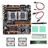 SRMAN X99 Dual CPU Scheda Madre+2XE5 2630 V3 CPU+DDR4 4G RECC RAM+SATA +Baffle LGA 2011 8XDDR4 Slot Supporto 2011-V3 CPU