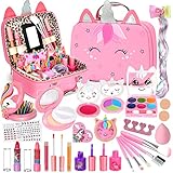 Heaning Trucchi Bambina Regalo Bambina Giocattoli - Trousse Valigetta Trucchi Bambina Giochi Bambina trucchi Halloween Natale Compleanno Giochi Bambini Regalo Bambina 3 4 5 6 7 8 9 10 11 12 Anni