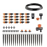 Claber 90764 Drip 20 Vasi Kit Rainjet Goccia, Nero/Arancio