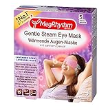 Meg Rhythm - Maschera per occhi a vapore, per rilassamento e affaticamento degli occhi, confezione da 5