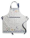 Maison d  Hermine Faience grembiule da cucina, 100% cotone, 1 pezzo con collo regolabile e tasca centrale nascosta, cravatte lunghe per donne/uomini, per chef, per la cucina (70cm x 85cm)